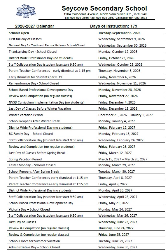 Calendar Overview